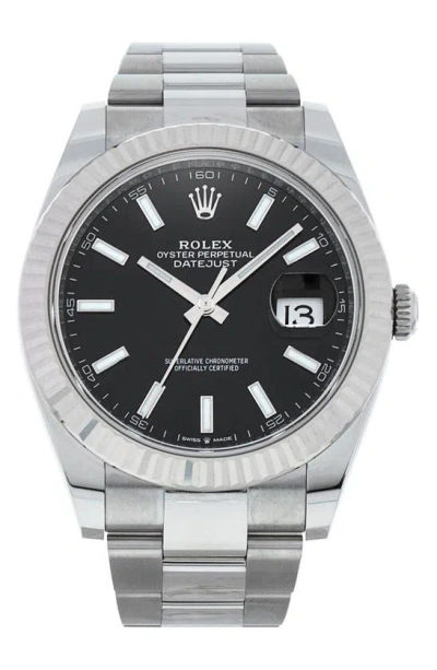 Watchfinder & Co. Rolex  Datejust 41 Bracelet Watch, 41mm In Black/silver