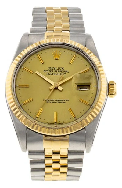 Watchfinder & Co. Rolex  Datejust Automatic Bracelet Watch, 36mm In Champagne