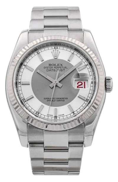 Watchfinder & Co. Rolex  Datejust Bracelet Watch, 36mm In Silver