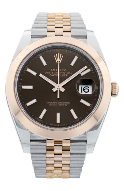 Watchfinder & Co. Rolex  Datejust Bracelet Watch, 41mm In Brown