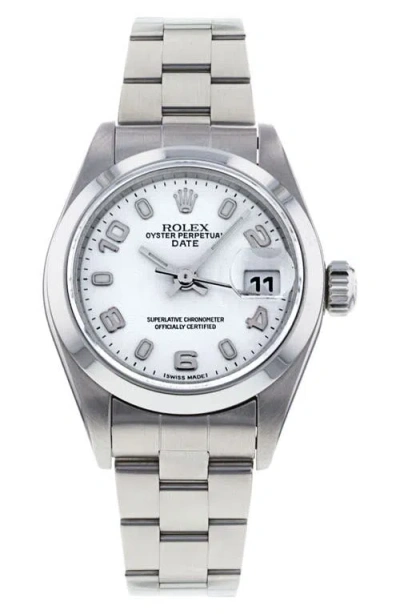 Watchfinder & Co. Rolex  Datejust Lady Oyster Perpetual Bracelet Watch, 26mm In Silver