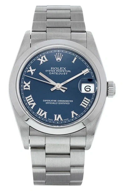 Watchfinder & Co. Rolex  Mid-size Datejust Bracelet Watch, 31mm In Blue/silver