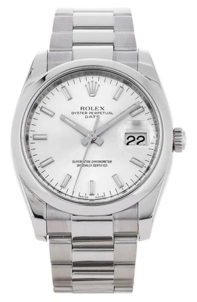 Watchfinder & Co. Rolex  Oyster Perpetual Date Bracelet Watch, 34mm In Metallic