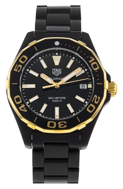 Watchfinder & Co. Tag Heuer  2017 Aquaracer Bracelet Watch, 35mm In Black