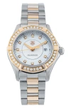 Watchfinder & Co. Tag Heuer  2019 Aquaracer Diamond Two-tone Bracelet Watch, 27mm In Metallic