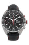 Watchfinder & Co. Tag Heuer  2022 Formula 1 Limited Edition Automatic Leather Strap Chronogr In Black
