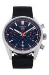 Watchfinder & Co. Tag Heuer  2025 Carrera Automatic Chronograph Leather Strap Watch, 42mm