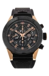 Watchfinder & Co. Tag Heuer  Carrera Chronograph Rubber Strap Watch, 45mm In Black