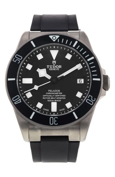 Watchfinder & Co. Tudor  2019 Pelagos Automatic Rubber Strap Watch, 42mm In Black