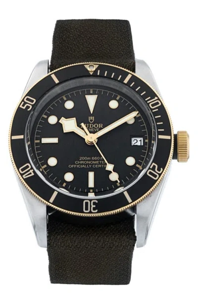 Watchfinder & Co. Tudor  2020 Heritage Black Bay Automatic Fabric Strap Watch, 41mm