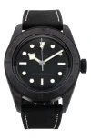 Watchfinder & Co. Tudor  2024 Black Bay Ceramic Leather Strap Watch, 41mm In Black