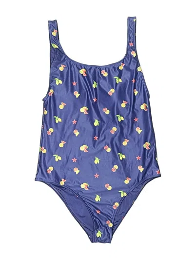 Pre-owned Watercolors By Kenny Flowers One Piece Swimsuit In Blue