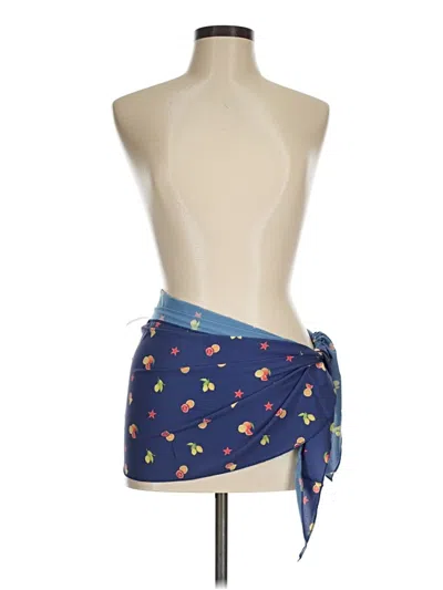 Pre-owned Watercolors By Kenny Flowers Swimsuit Bottoms In Blue