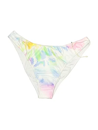 Pre-owned Watercolors By Kenny Flowers Swimsuit Bottoms In White