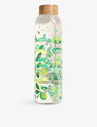 Waterdrop Edition Focus Graphic-print Glass Bottle 600ml