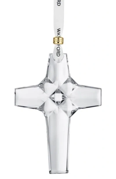 Waterford 2025 Annual Cross Crystal Ornament In Transparent