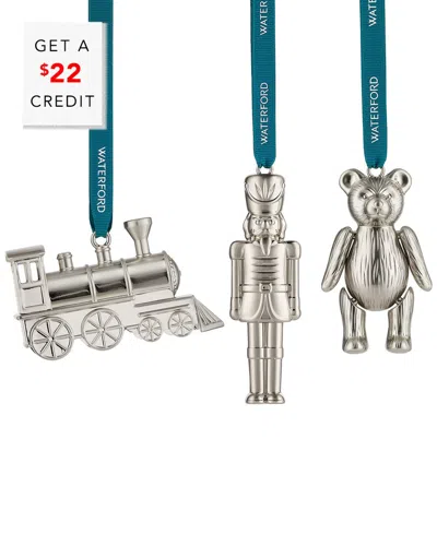 Waterford 3pc Steam Train In Metallic