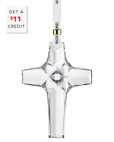 Waterford Annual Cross Ornament 2025 With $11 Credit In Transparent