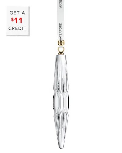 Waterford Annual Icicle Ornament 2025 With $11 Credit In Transparent