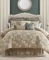Waterford Anora 6 Piece Comforter Set, Queen In Teal