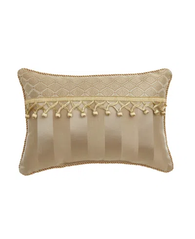 Waterford Anya Plush Decorative Pillow, 12" X 18" In Brown