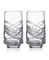 Waterford Aran Mastercraft Hiball 16.5 Oz, Set Of 2 In Clear