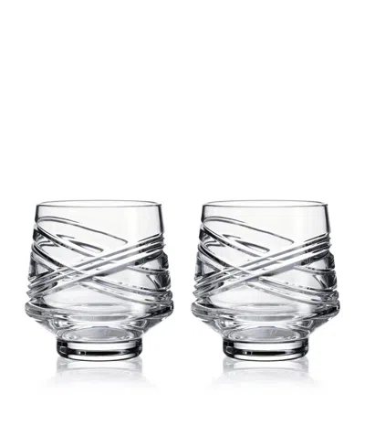 Waterford Aran Mastercraft Tumbler 9.6 Oz, Set Of 2 In Clear