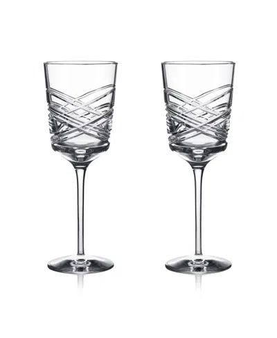 Waterford Aran Mastercraft White Wine 10 Oz, Set Of 2 In Clear