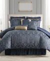 Waterford Brennigan 6-piece Comforter Set, Queen In Navy