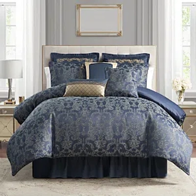 Waterford Brennigan 6-piece Comforter Set, Queen In Navy