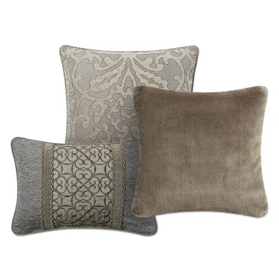 Waterford Carrick Decorative Pillows Set Of 3 In Brown