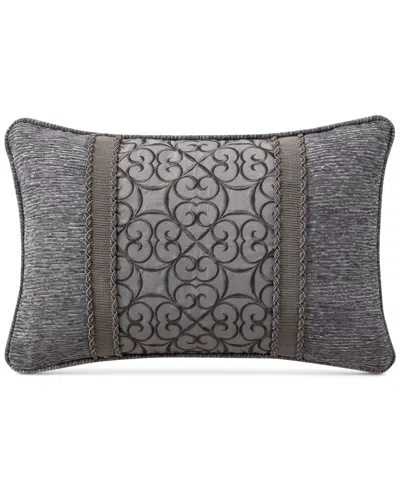 Waterford Carrick Reversible 12" X 18" Embroidered Breakfast Decorative Pillow In Silver,gold