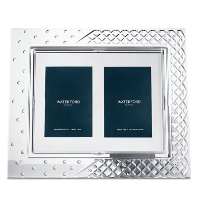 WATERFORD CELEBRATIONS CRYSTAL DOUBLE MOUNT FRAME, 8 X 10
