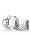Waterford Celebrations Set Of 2 Crystal Napkin Rings In Transparent