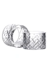 Waterford Celebrations Set Of 2 Crystal Napkin Rings In Transparent