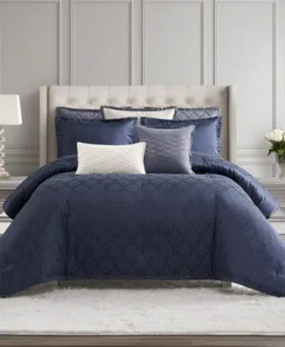 Waterford Chloe Comforter Set In Navy