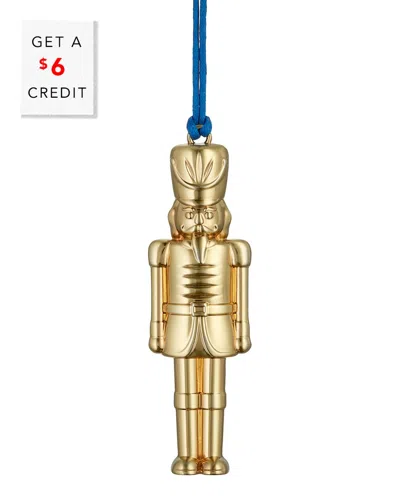 Waterford Christmas Nutcracker Golden Ornament With $6 Credit