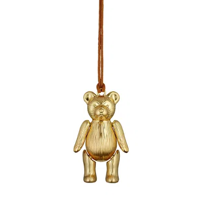 Waterford Christmas Teddy Gold Tone Ornament
