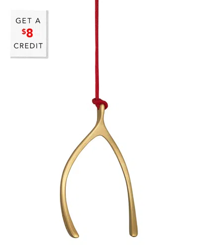 Waterford Christmas Wishbone Golden Ornament With $8 Credit