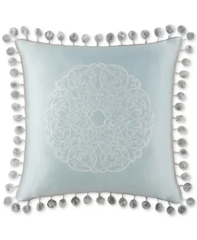 Waterford Closeout!  Home Jonet 16" Square Decorative Pillow In Blue