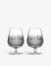 Waterford Connoisseur Lismore Crystal Brandy Glasses Set Of Two