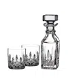 Waterford Lismore 3-piece Connoisseur Square Decanter And Tumbler Set In No Color
