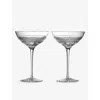 Waterford Copper Coast Crystal Coupe Glasses 320ml Set Of Two