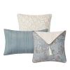 Waterford Cranfield Set Of 3 Decorative Pillows In French Blue