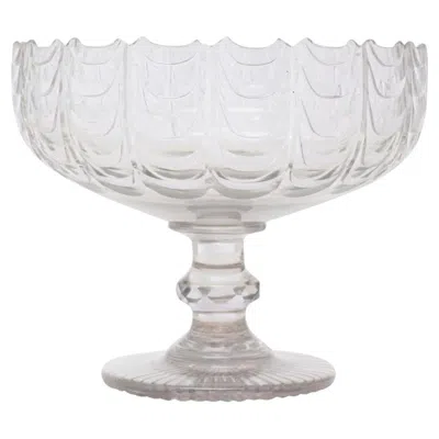 Pre-owned Waterford Crystal An Irish Crystal Standing Fruit/salad Bowl Attributed To Waterford, 18th Century In Gray