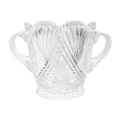 Pre-owned Waterford Crystal Antique Dorflinger Brilliant Period Parisian Pattern Cut Glass Ice Bucket In Gray