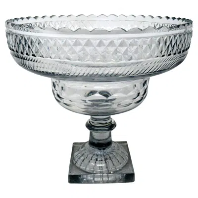Pre-owned Waterford Crystal Antique Irish Tipperary Waterford Glass Cut Crystal Georgian Centerpiece Bowl 18 In Gray