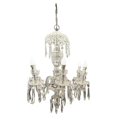 Pre-owned Waterford Crystal Avoca 6 Arm Vintage Chandelier In Sand
