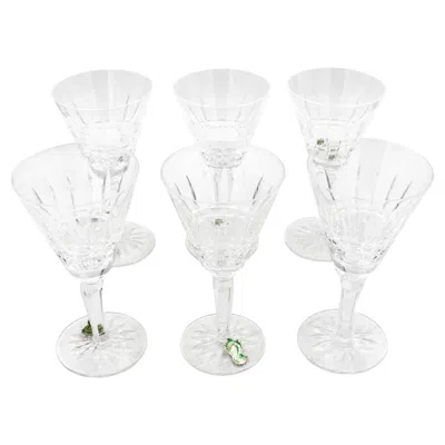 Pre-owned Waterford Crystal Circa 1970 Set Of 6 Glenmore By Waterford White Wine Glasses