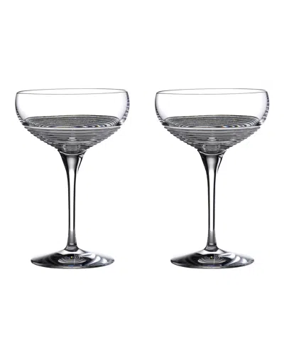 Waterford Crystal Circon Large Coupes, Set Of 2 In Transparent